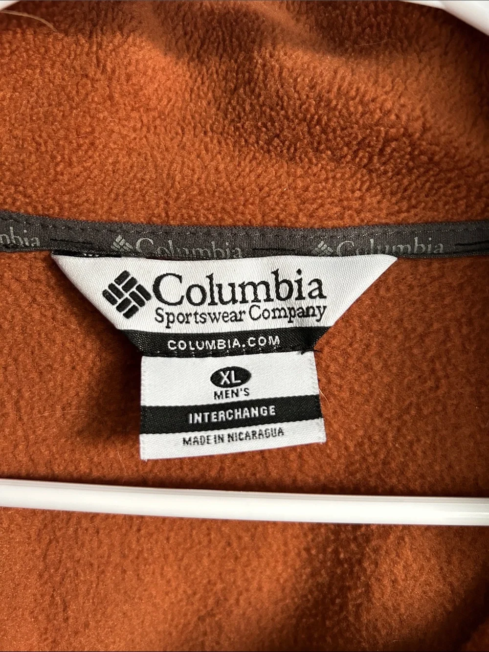 Columbia Orange and Black Lightweight Fleece Jacket